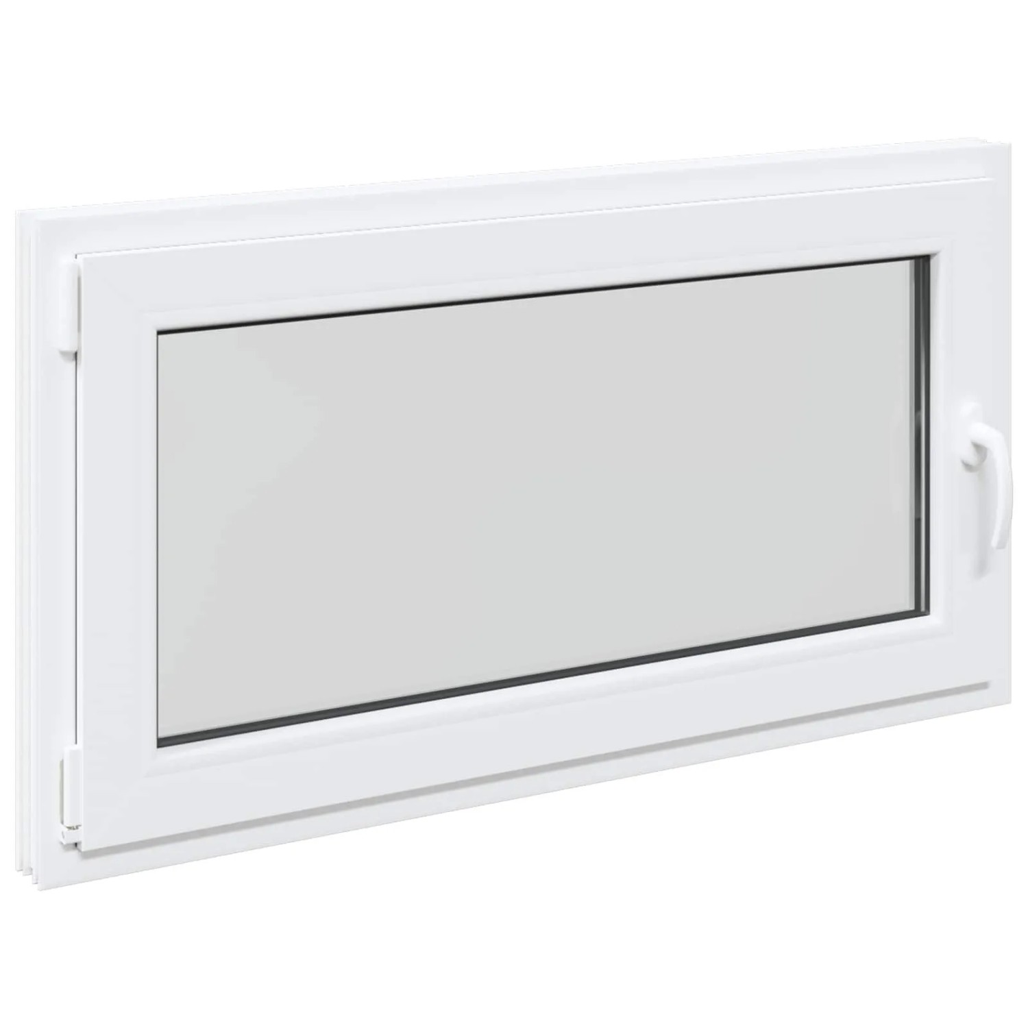 vidaXL Kellerfenster RISOR Weiß 110 x 70 cm PVC und Glas 42047218