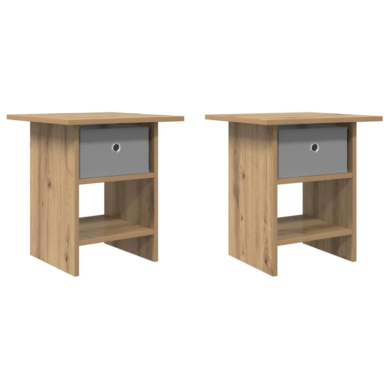 vidaXL Nachttisch 2 Stk Artisan-Eiche 41 x 40 x 45 cm Holzwerkstoff 8000451