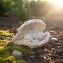 Relaxdays Katzenengel Polyresin Creme Wetterfest 12 cm x 21 cm x 11 cm_5