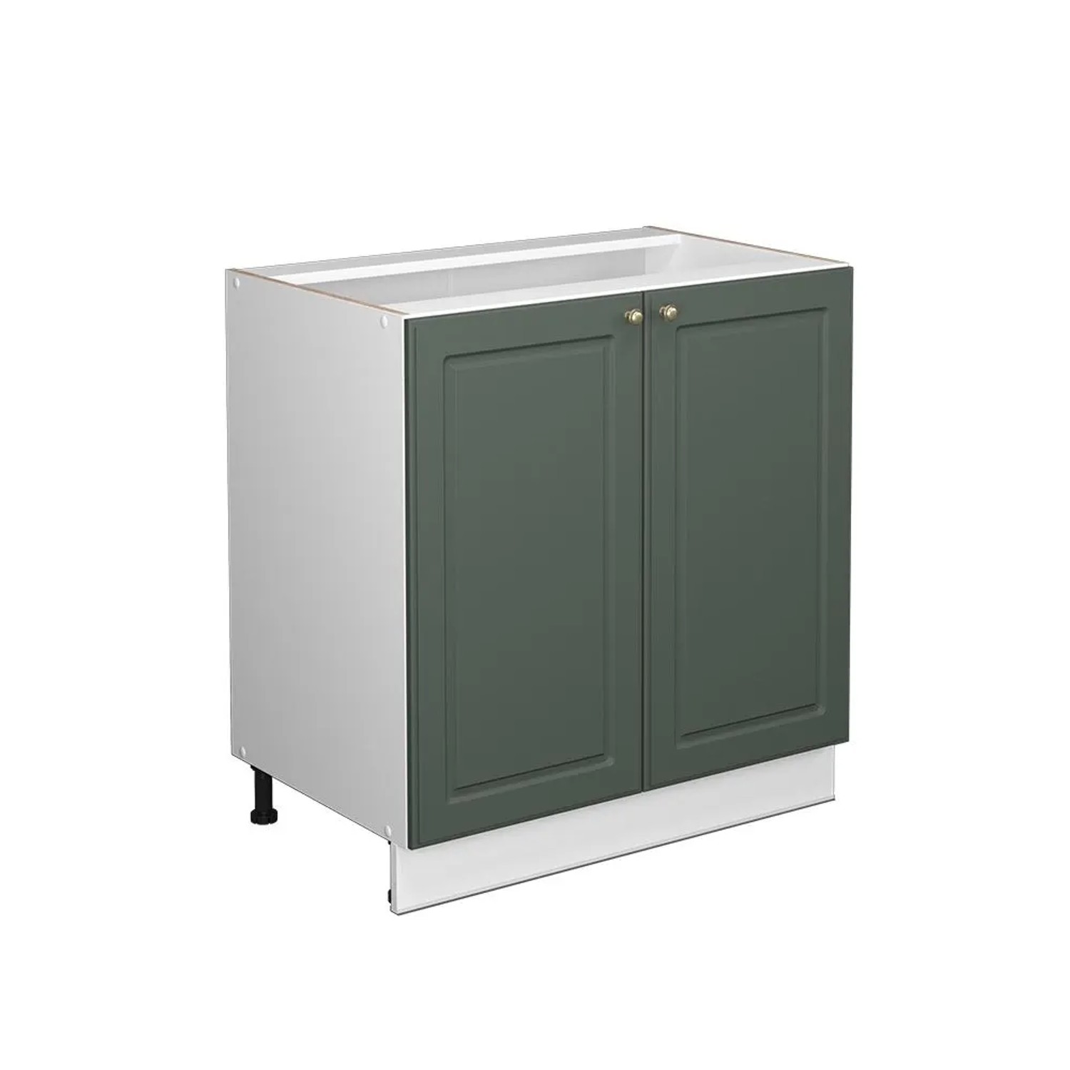 Vicco Küchenunterschrank Fame-Line Grün-Gold Landhaus/Weiß 80 x 82 ohne Arbeitsplatte