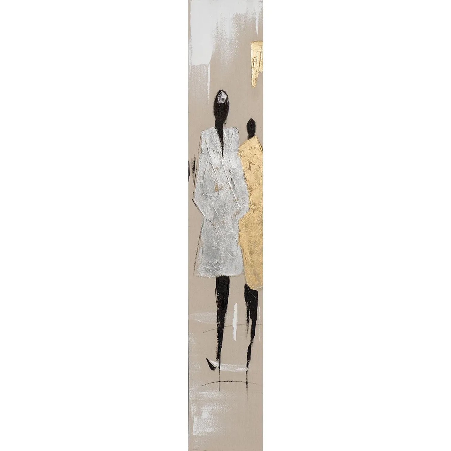 Art Universe Leinwandbild Modenschau in Gold und Silber 25 x 150 cm