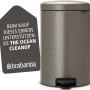 Brabantia Treteimer NewIcon 20 l Platinum, runder Mülleimer mit Pedal.