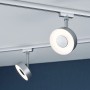 Paulmann Urail LED Schienenspot Circle, Chrom matt, an Schiene montiert.