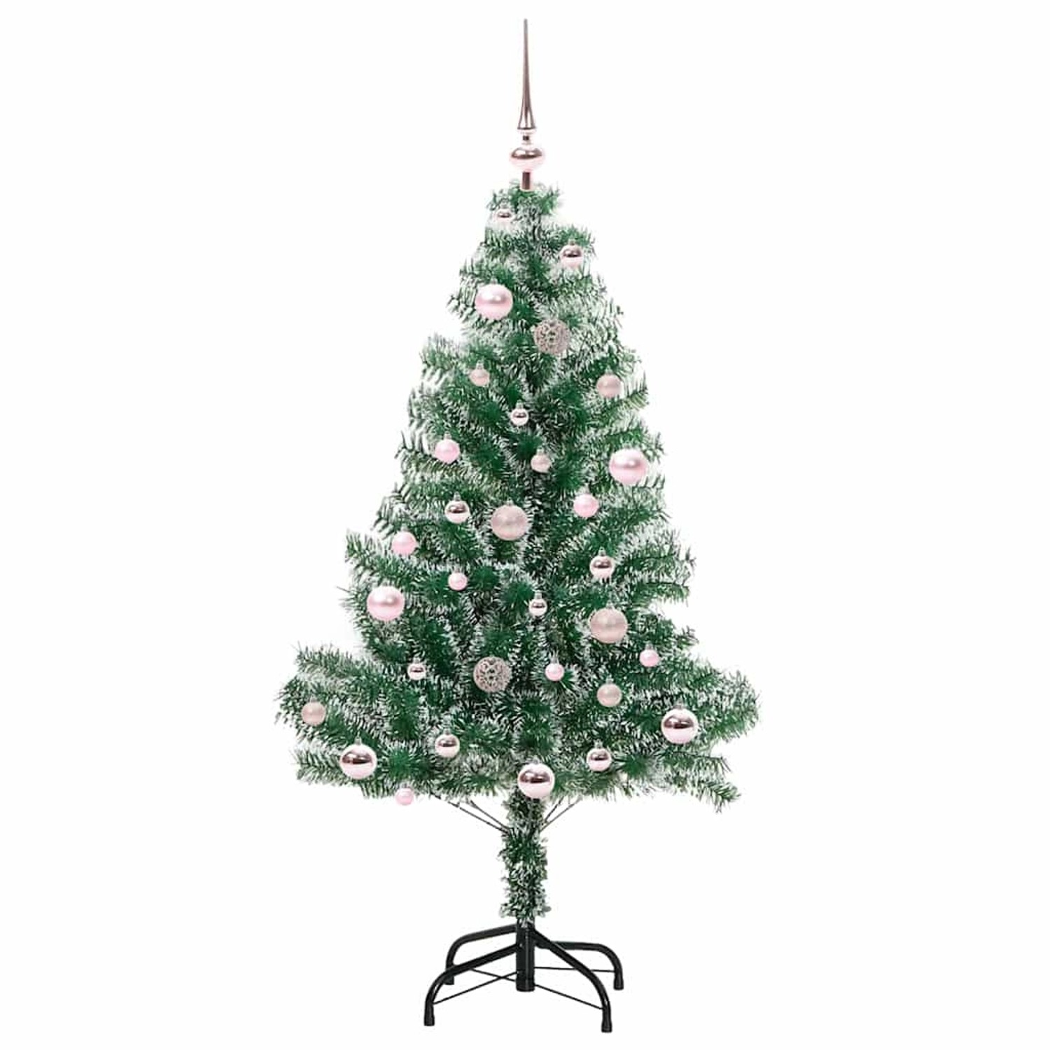 vidaXL Künstlicher Weihnachtsbaum Beschneit mit LED Licht 150 cm 3396808