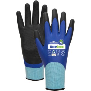Workpower Arbeitshandschuhe Water Green, Größe 10, mit wasserdichter Latex-Beschichtung.