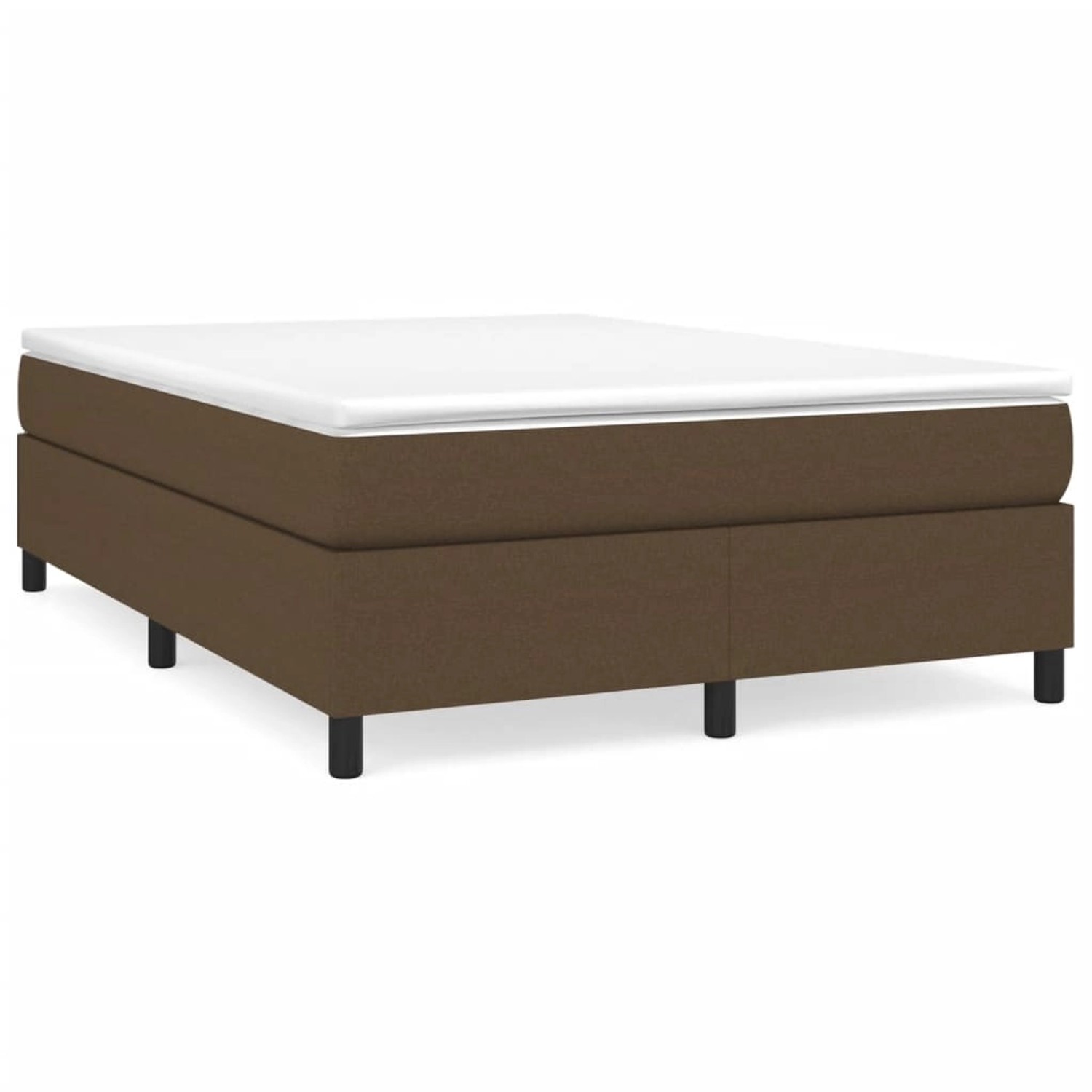 vidaXL Boxspringbett mit Matratze Dunkelbraun 140x200 cm Stoff 3144426 günstig online kaufen