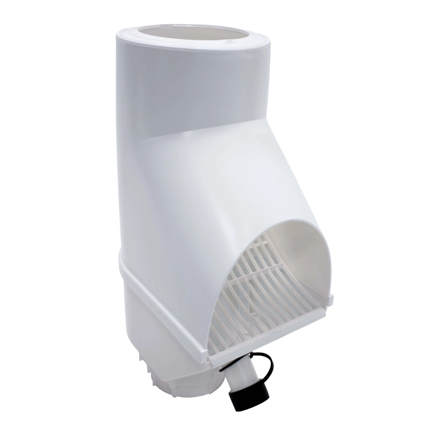 Jardinion Fallrohr Laubabschneider 30,5cm für 75/85/100mm Rohr Weiß