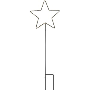 Deko-Gartenstecker Stern, warmweiße LED, 60cm, für weihnachtliche Außen-Deko.