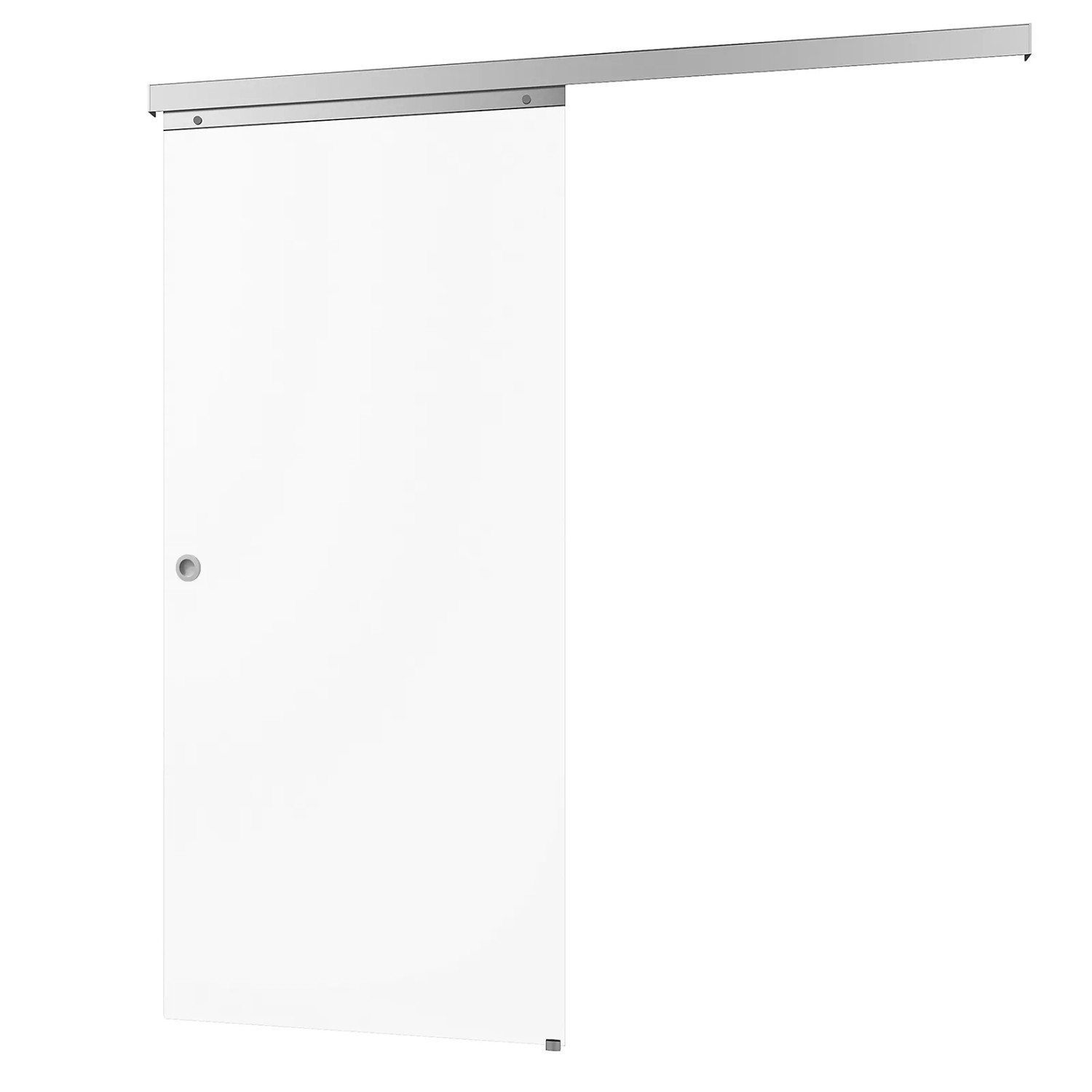 inova Glasschiebetür Klarglas 755 x 2035 mm Komplettset mit Griffmuschel