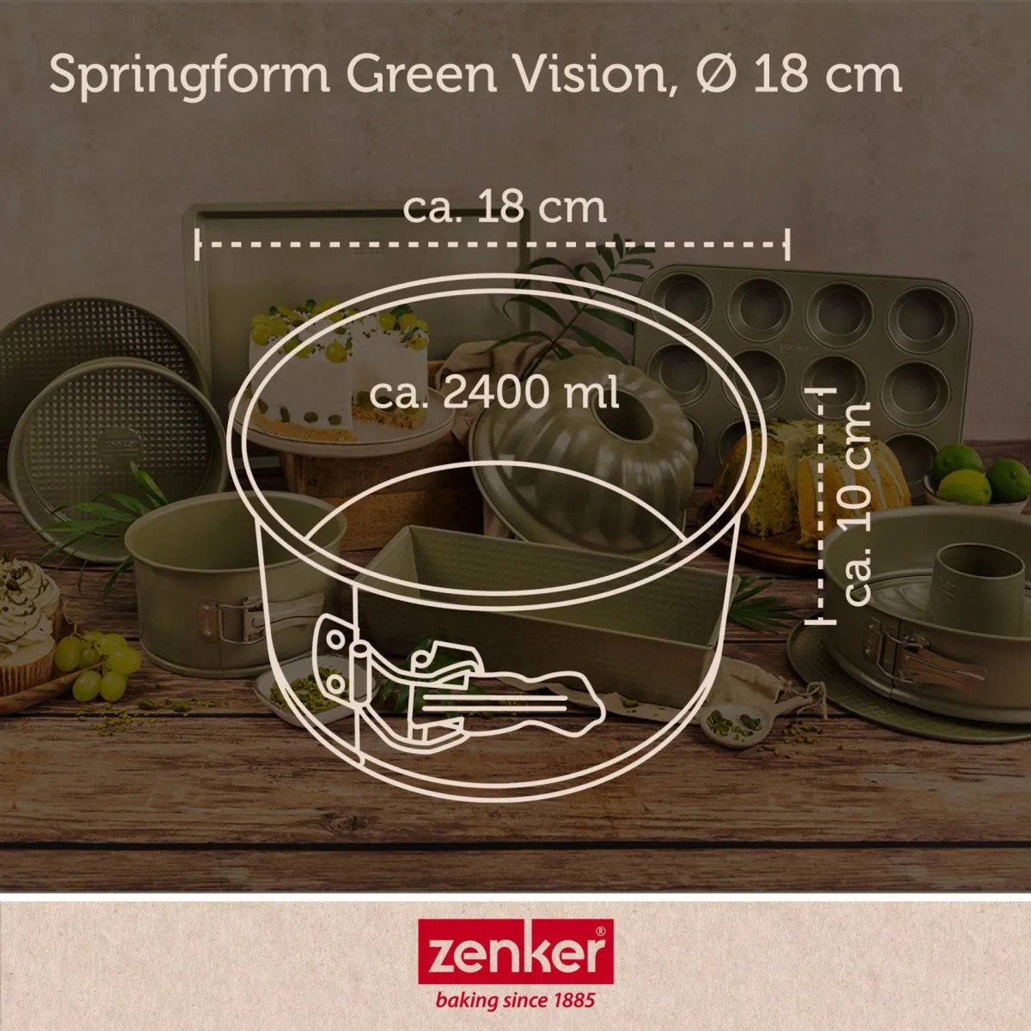 springform klein hoch ORIGINAL KAISER Inspiration Mini Springform 18 cm, kleine Kuchenform