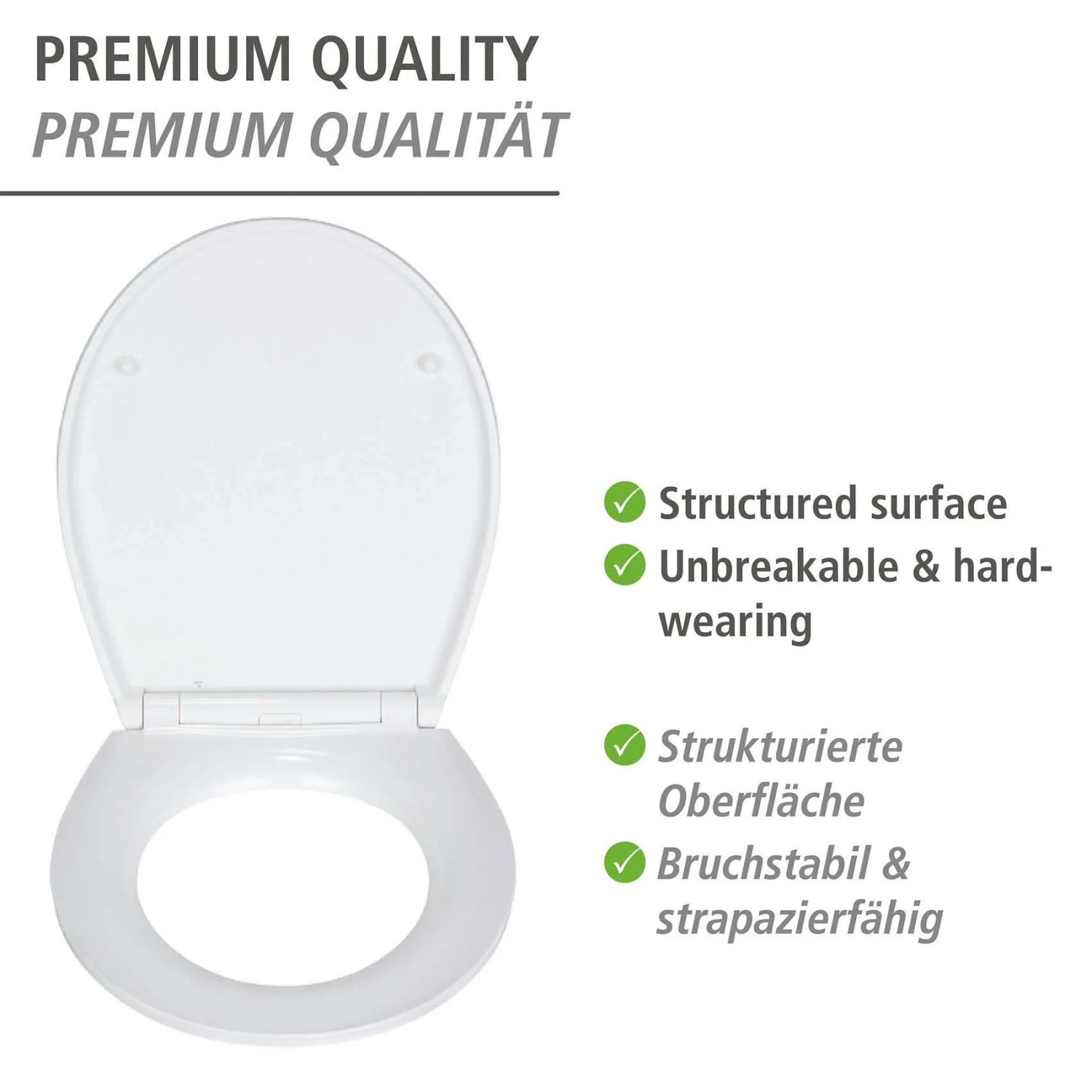 Wenko Premium WC-Sitz Grey Marble aus Duroplast mit Absenkautomatik_6