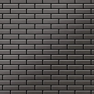 Dunkelgraue Mosaikfliese aus gebürstetem Titan, geeignet für Wand- und Bodenbeläge.