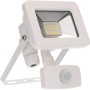 Weißer LED-Außenstrahler mit Sensor, 10W, 4000K, 1100lm, IP44. Ideal für Haus und Garten.