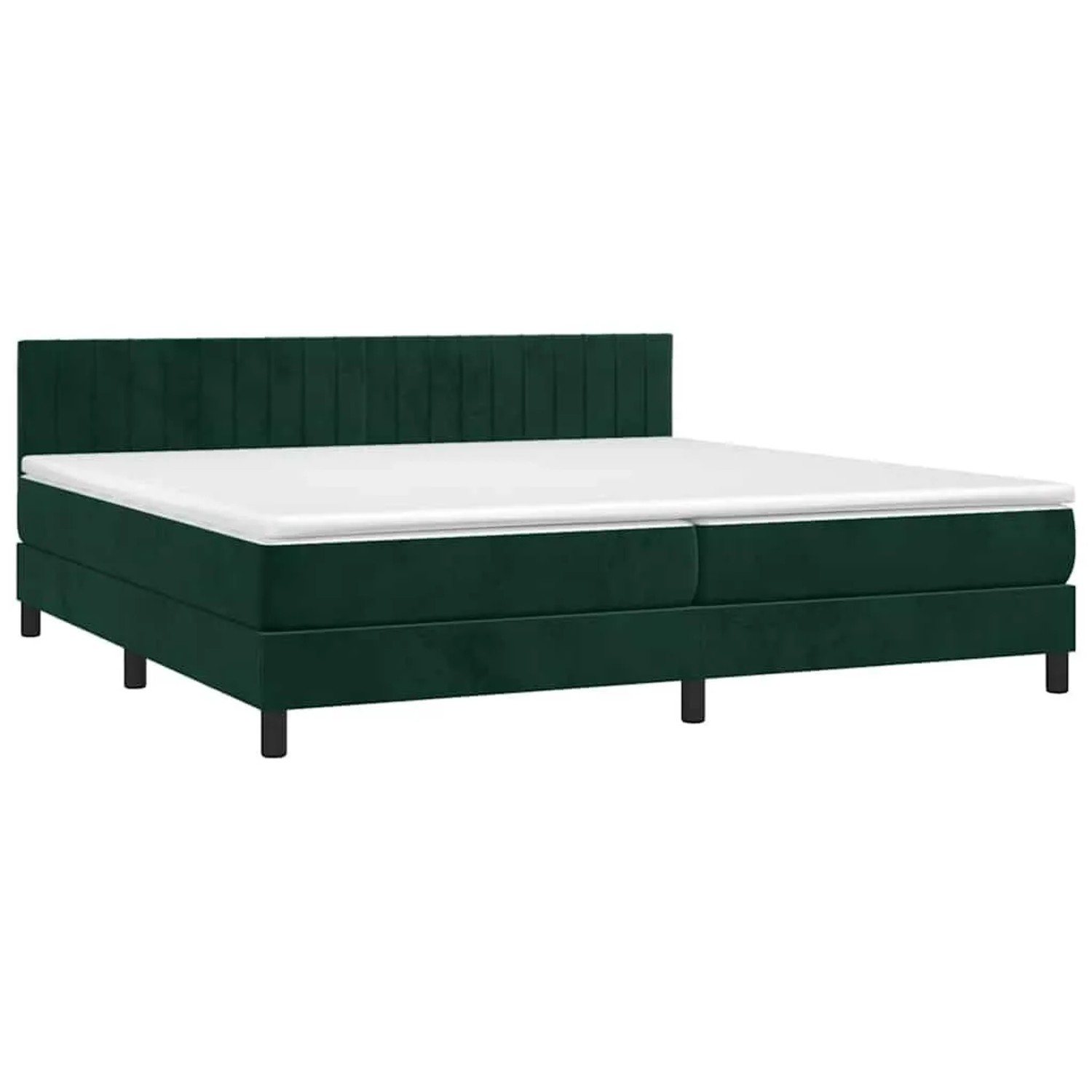 vidaXL Boxspringbett mit Matratze & LED Dunkelgrün 200x200 cm Samt 3134546 günstig online kaufen