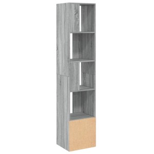 VidaXL Bücherregal, Grau Sonoma, Holzwerkstoff, mit 4 Ablagen und 1 Fach.