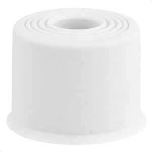 Weißer Wagner Türstopper Vulkano aus Gummi, Ø 35 mm, für Boden/Wand.