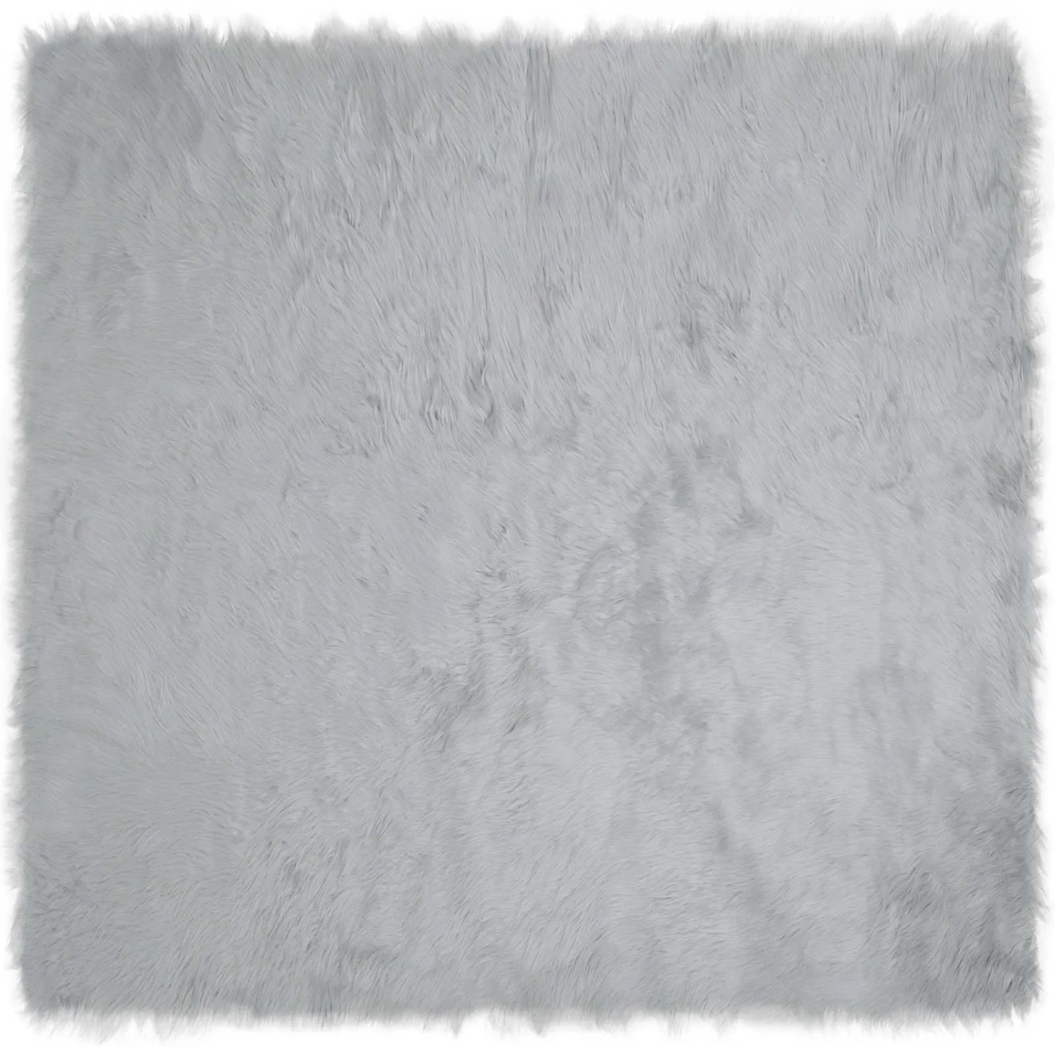 vidaXL Kunstschaffell Teppich Tafalla Grau 120 x 120 cm Polyester 42021531 günstig online kaufen