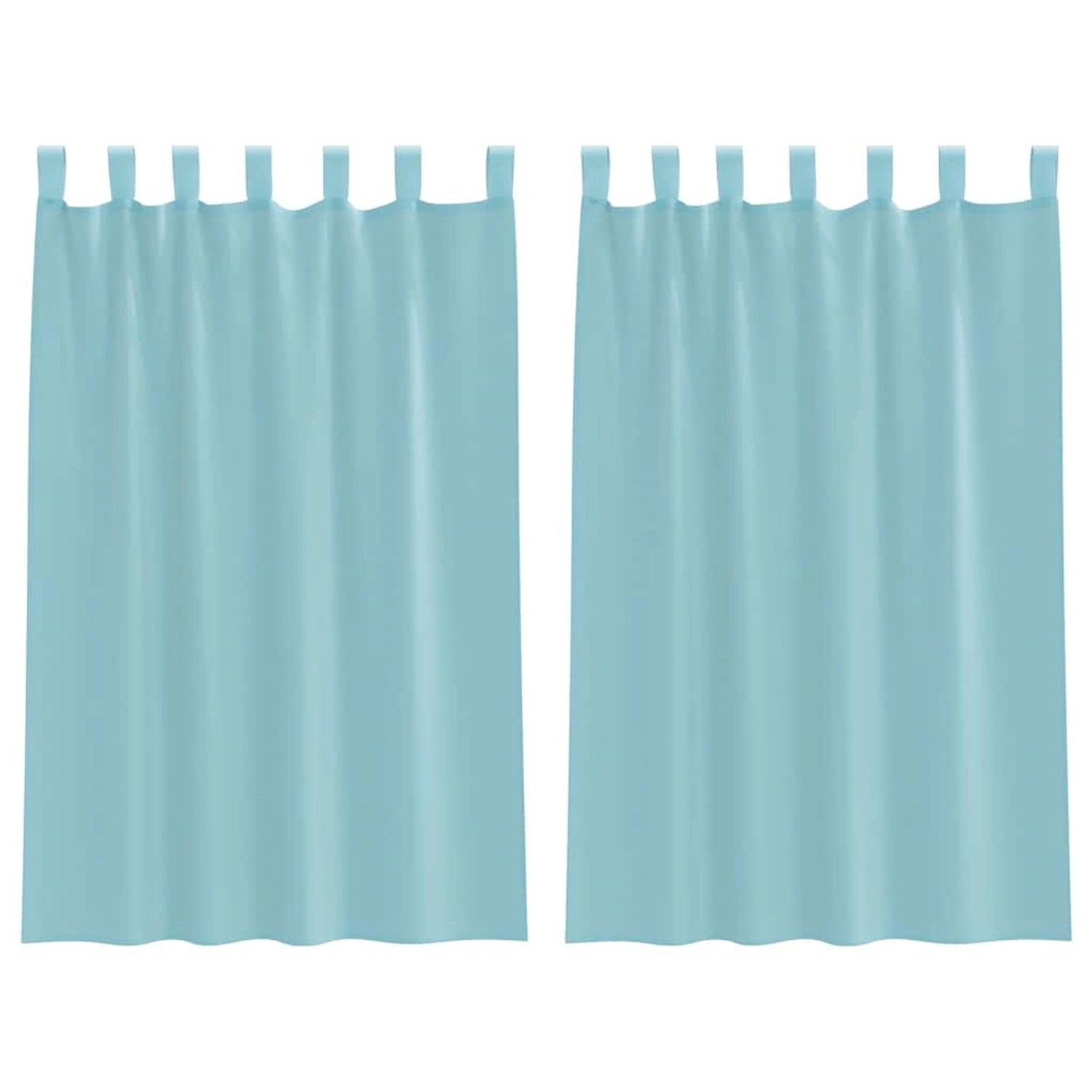 vidaXL Voile Vorhänge mit Schlaufen 2 Stk Türkis 140x175 cm 4102327 günstig online kaufen
