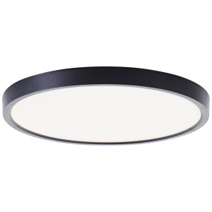 Schwarze, runde LED-Deckenleuchte Lotti mit RGB + CCT Funktion, Ø 30cm.