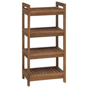 vidaXL Badregal Natur 45 x 30 x 97 cm Massivholz Teak 42024277