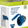 Schwaiger Outdoor WLAN Steckdosenadapter mit Einspeisemessfunktion in Verpackung.