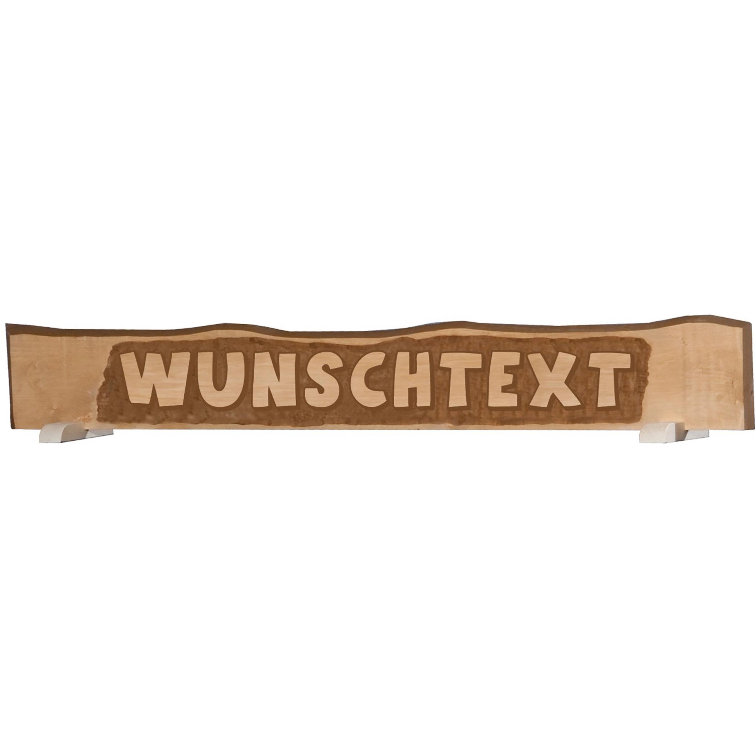 Massivholzschild mit individuellem Text bis zu 12 Buchstaben günstig online kaufen