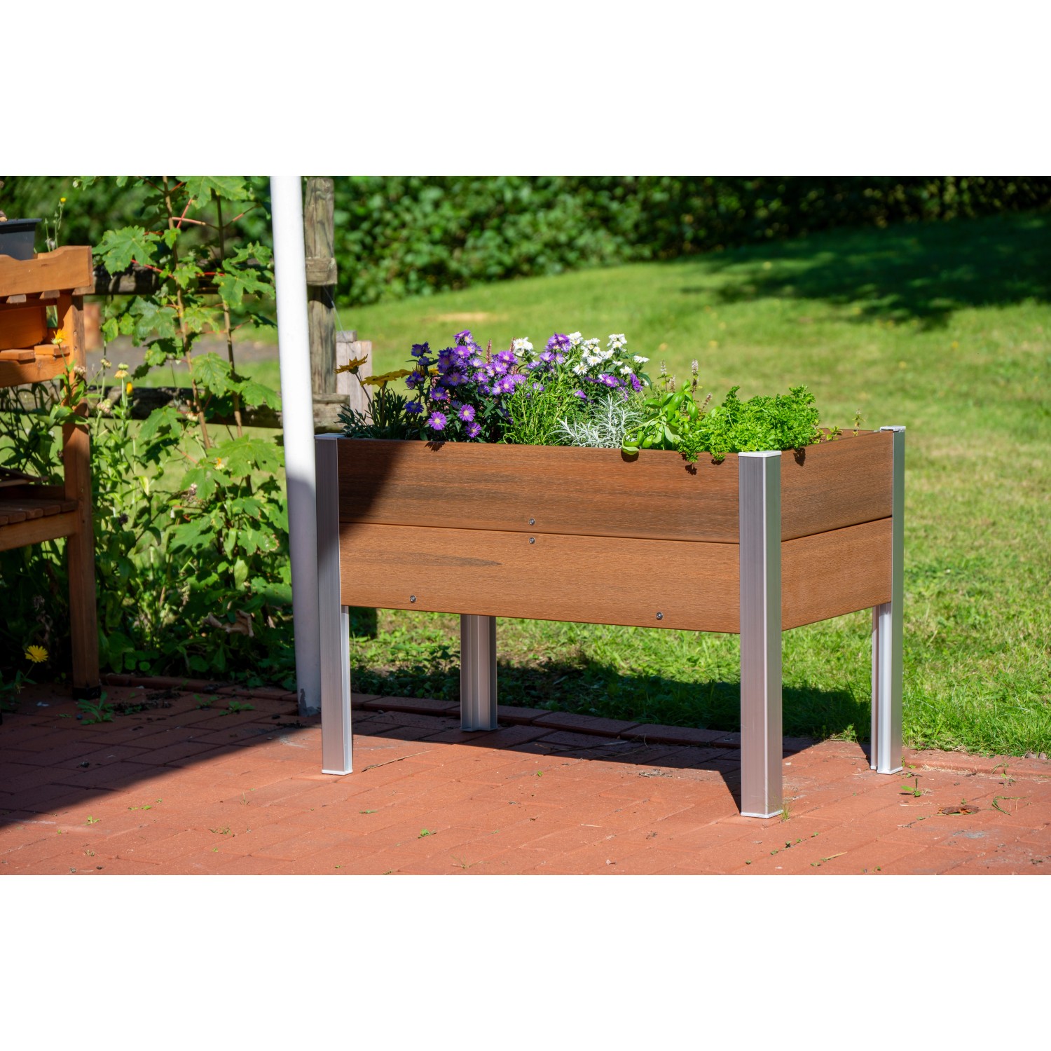 Dobar Hochbeet WPC 91 cm x 50 cm x 60 cm Teak kaufen bei OBI