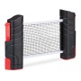 Relaxdays Tischtennisnetz Kunststoff Schwarz Rot Ausziehbar 19,5 cm x 13 cm x 5 cm 400 g