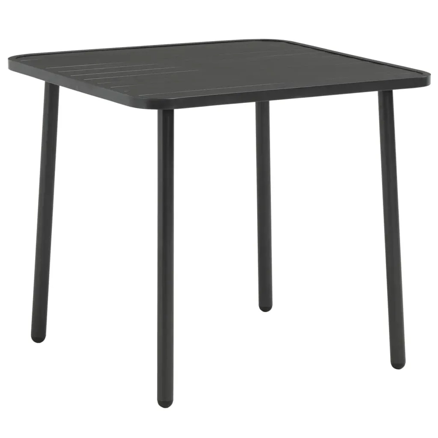 vidaXL Gartentisch Dunkelgrau 80x80x72 cm Stahl 44258