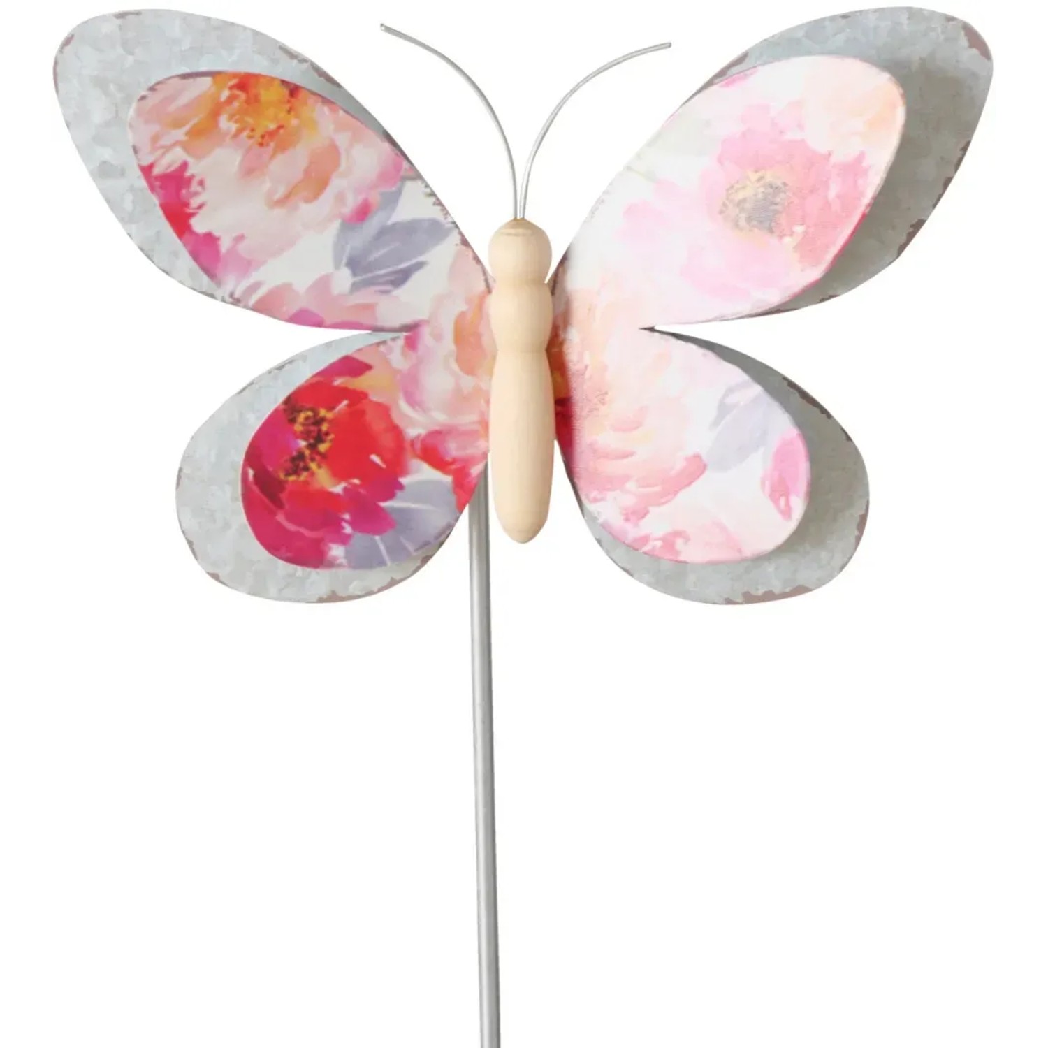 Boltze Gartenstab Garden Karella mit Schmetterling, Gartendeko für Frühling und Sommer.