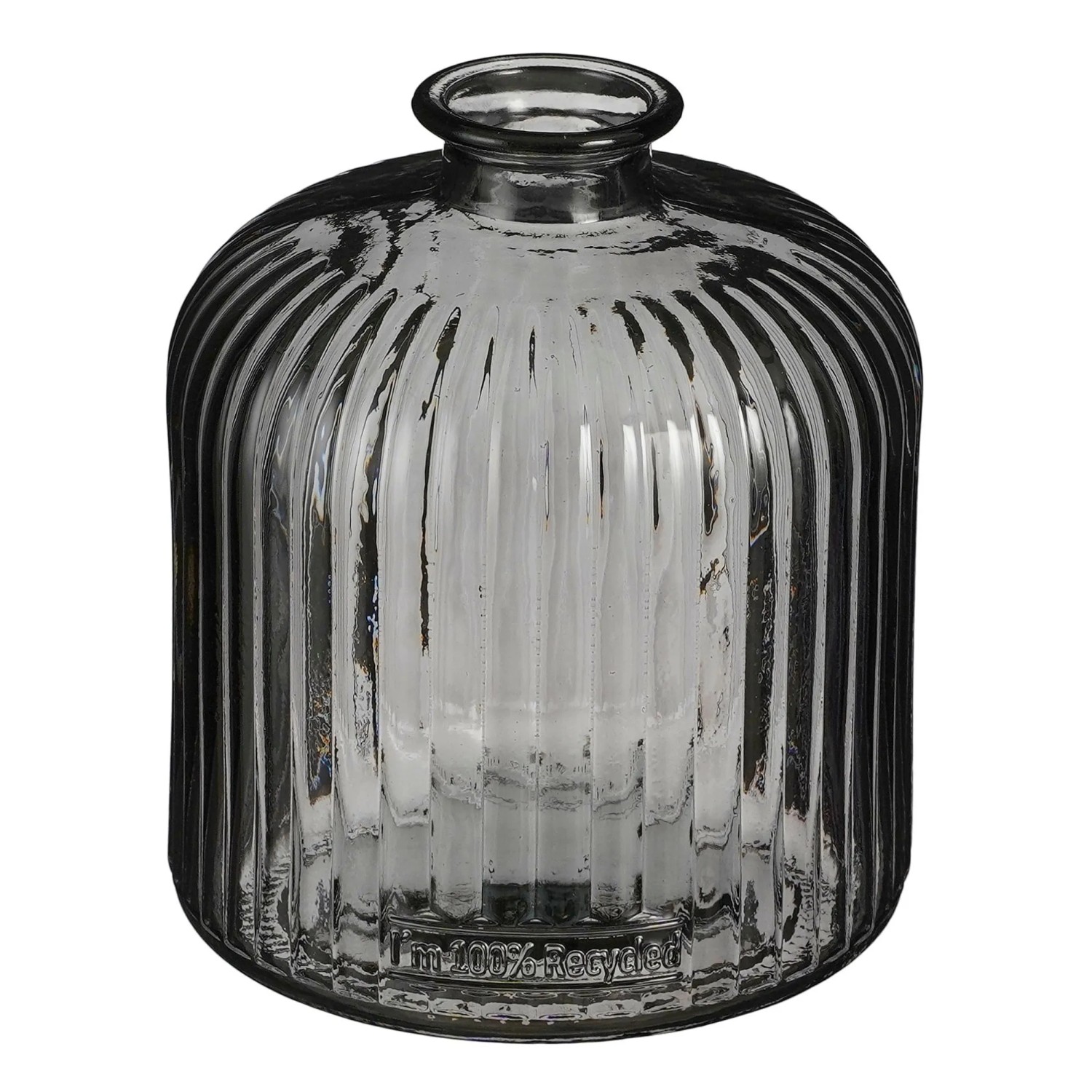 MICA Vase Jessica Anthrazit Glas 18 cm Ø 16 cm
