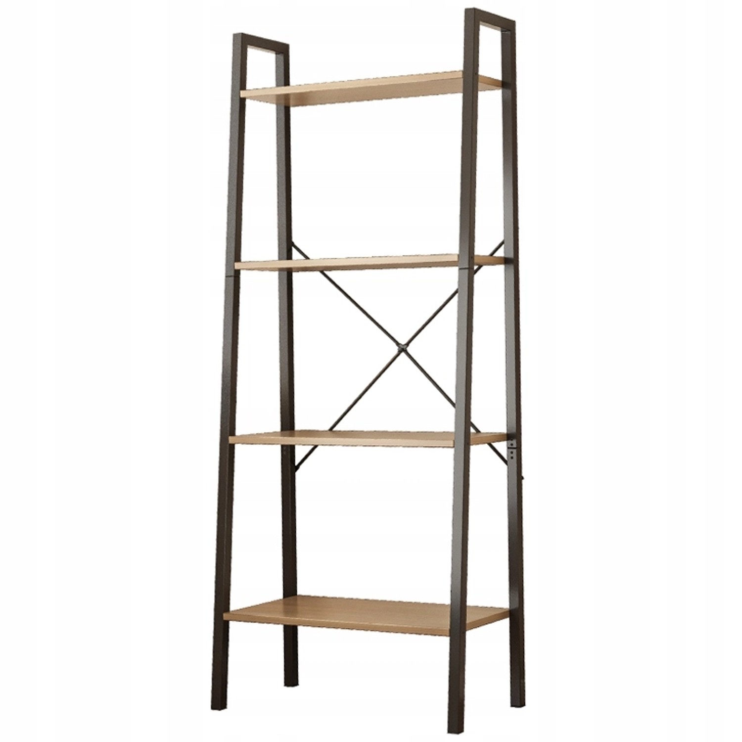 Rebiko Rustikales Bücherregal Im Loft-stil Dunkelbraun 4 Regalböden günstig online kaufen