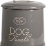 Graue Heim Banbury Futterbox aus Keramik mit Knochen-Deckel für Hunde-Leckerlis.