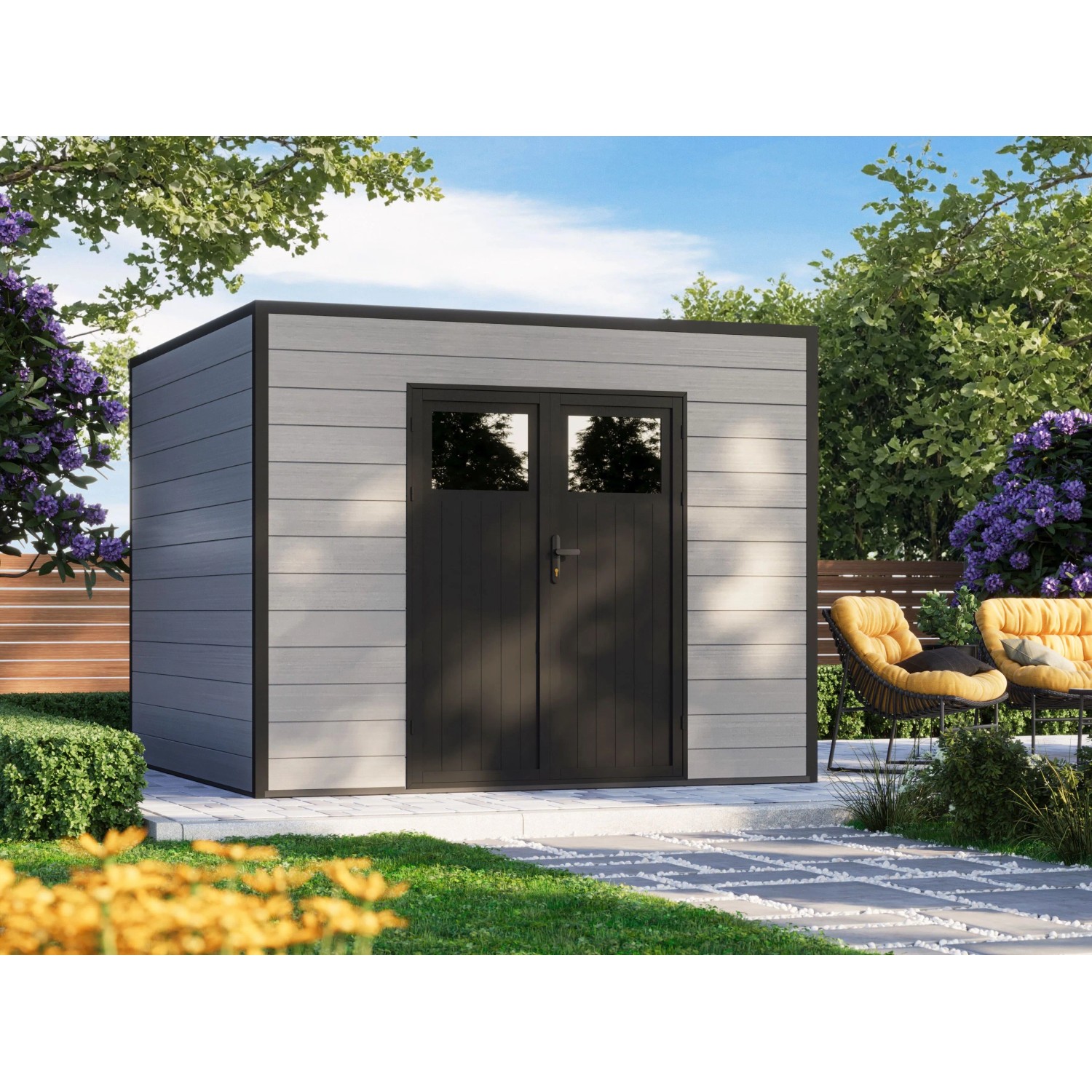 Fjordholz WPC Gartenhaus Modell Cubus 8,12 m²