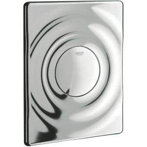 Grohe Surf Drückerplatte aus Chrom, Betätigungsplatte für WC mit kratzfester StarLight Oberfläche.