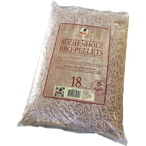 Sack Mr. BBQ BBQ-Pellets Buche, 18 kg, geeignet für Pellet-Grills und Smoker.