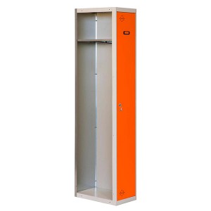PROREGAL Spind AMEGO HxBxT 180 x 30 x 50 cm 1 Abteil Anbaumodul Grau-Orange Schließfach Garderobe