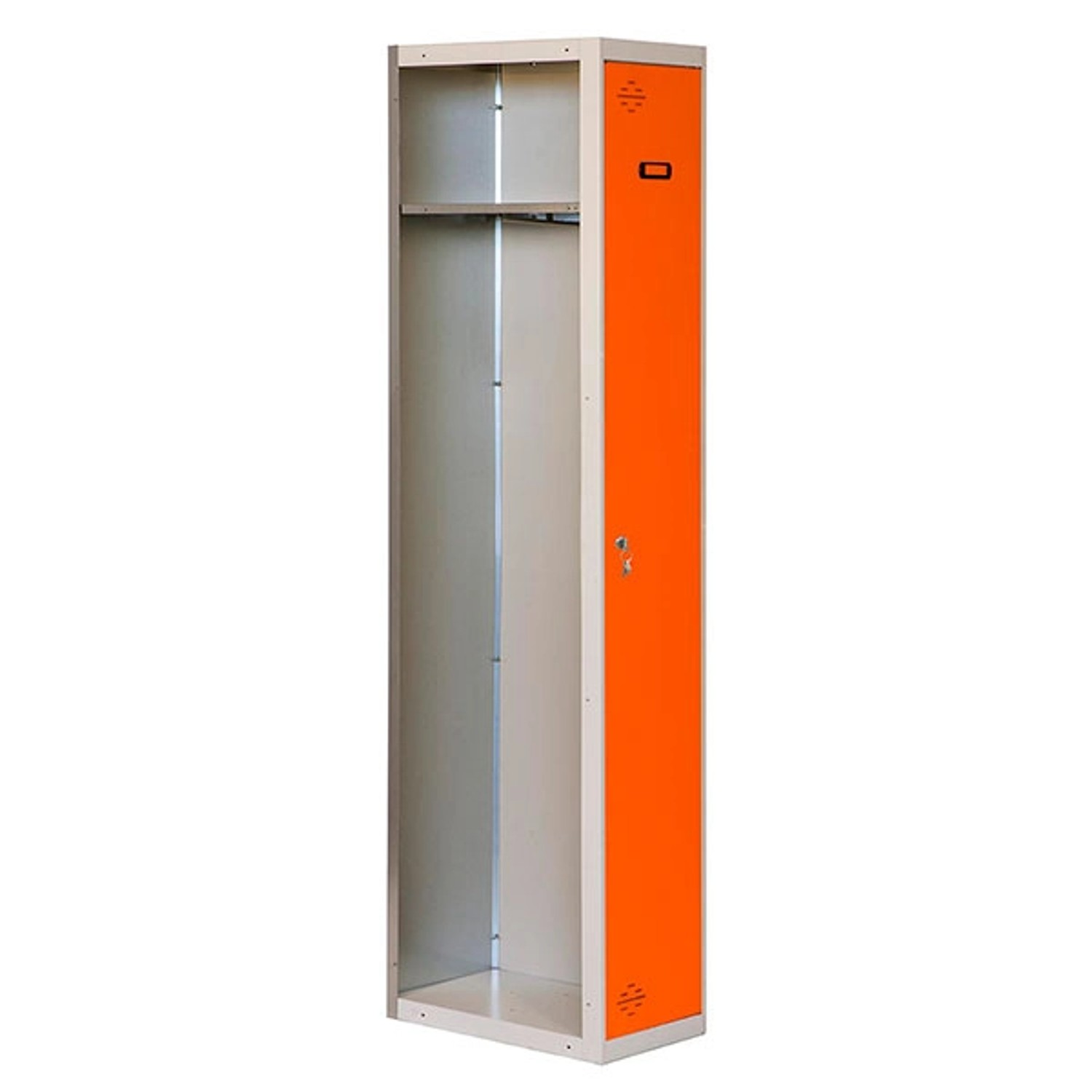 PROREGAL Spind AMEGO HxBxT 180 x 30 x 50 cm 1 Abteil Anbaumodul Grau-Orange günstig online kaufen