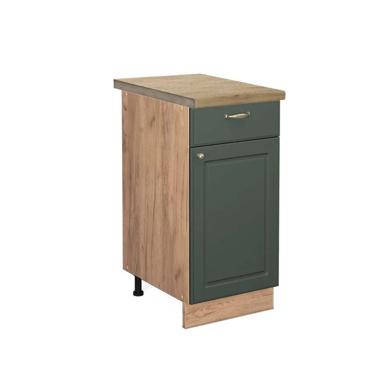 Vicco Küchenunterschrank Fame-Line Grün-Gold Landhaus Goldkraft Eiche 40 cm AP Eiche