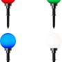 LED-Gartenstrahler Thore: Weiß, Rot, Grün und Blau. Dekorative Außenspießleuchte für stimmungsvolle Beleuchtung.