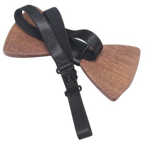 HMF 3850-02 Holzfliege Männer Handarbeit 6 x 12 x 1 cm Schwarz