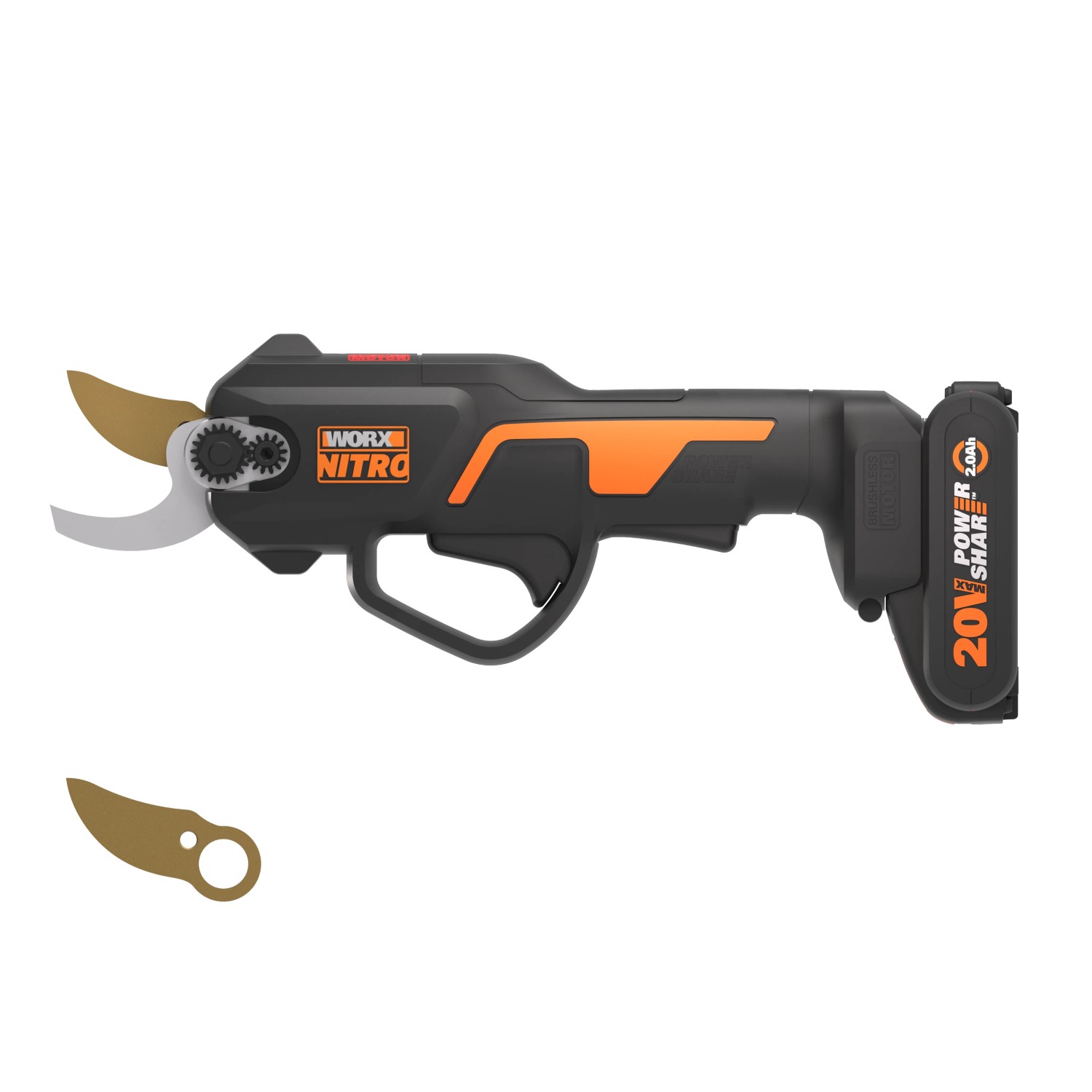 Worx Akku-Astschere WG330E.2 mit Akku und Ersatzklinge