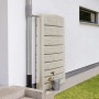 4rain Wandtank Extra Slim Stone Decor 400 l, sandbeige, mit Auslaufhahn und Gießkanne.
