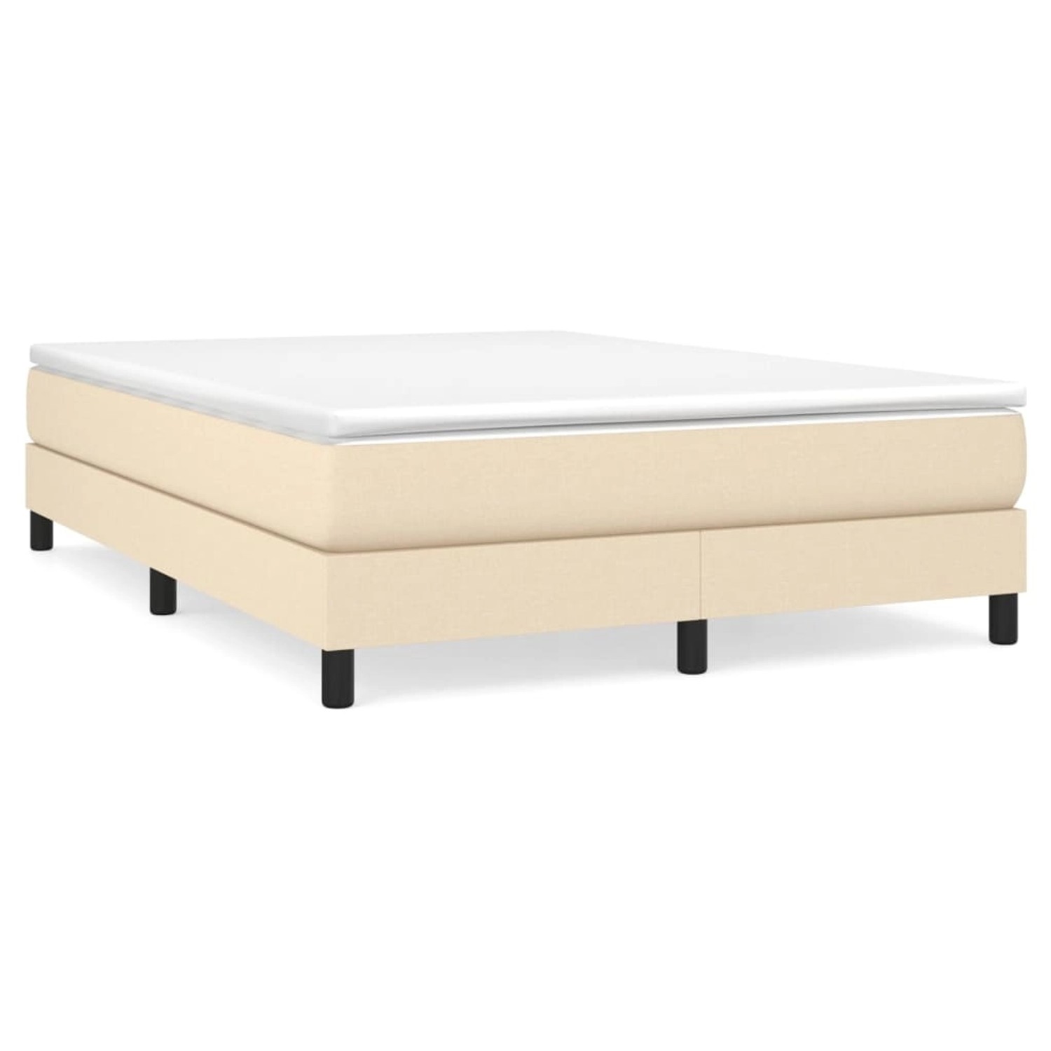 vidaXL Boxspringbett mit Matratze Creme 140x200 cm Stoff1378672 günstig online kaufen