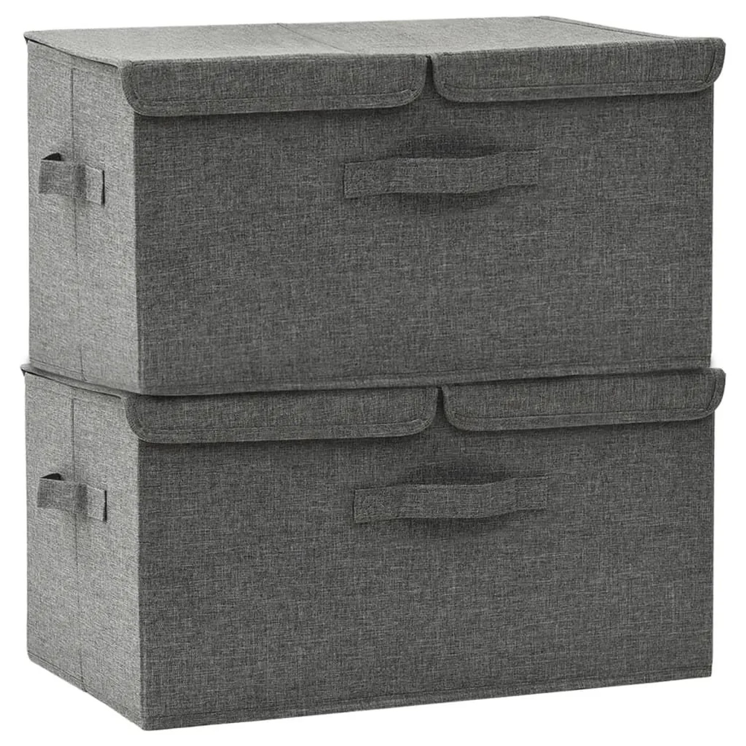 vidaXL Aufbewahrungsboxen 2 Stk Stoff 50x30x25 cm Anthrazit 332913