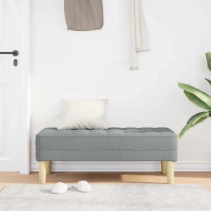 vidaXL Bank Hellgrau 113 x 57 x 39 cm Stoff 42001935