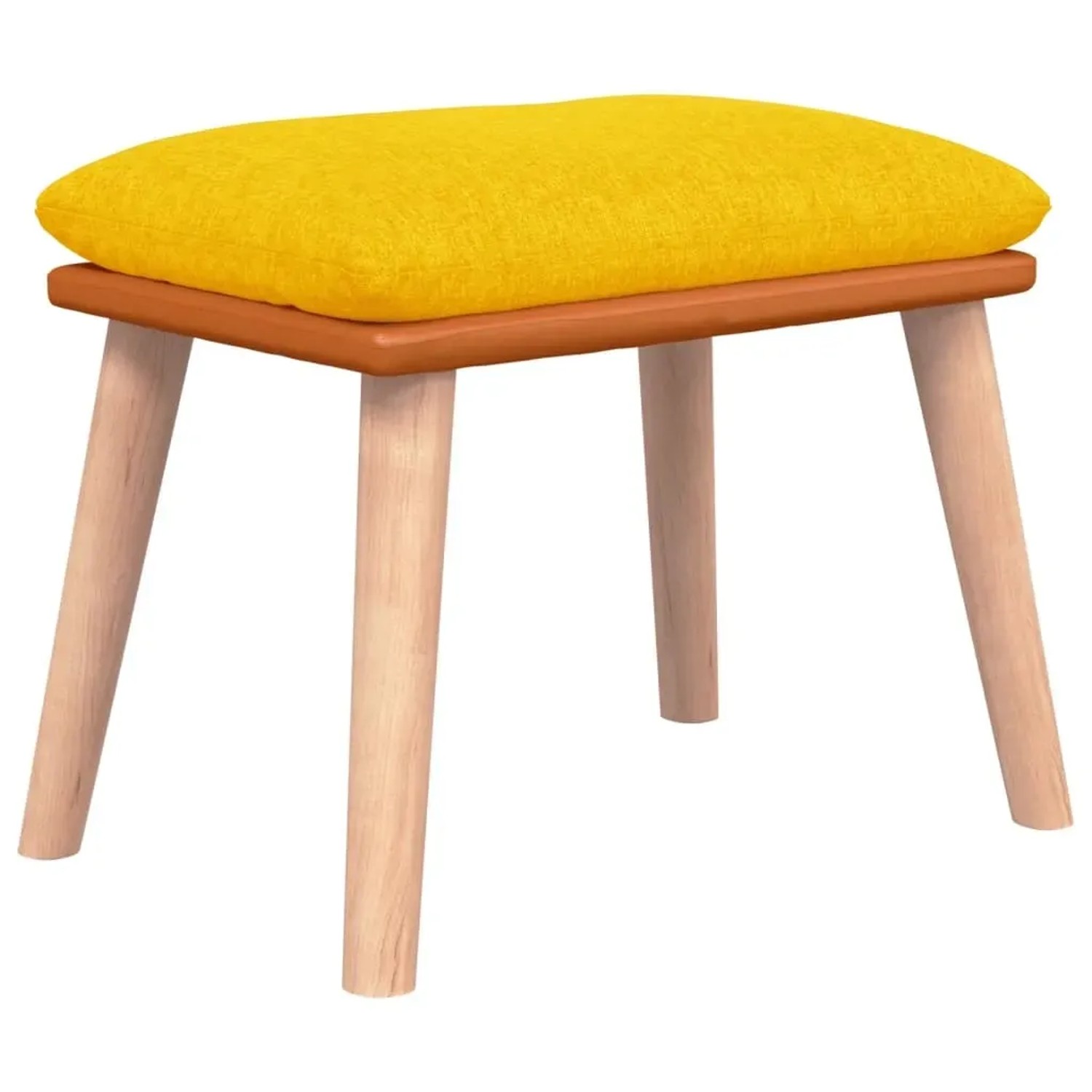 vidaXL Fußhocker Senfgelb 45x29,5x39 cm Stoff Modell 3
