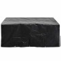 Schwarze vidaXL Gartenmöbel-Schutzhülle 240x140x90 cm aus robustem Polyethylen mit Aluminiumösen.