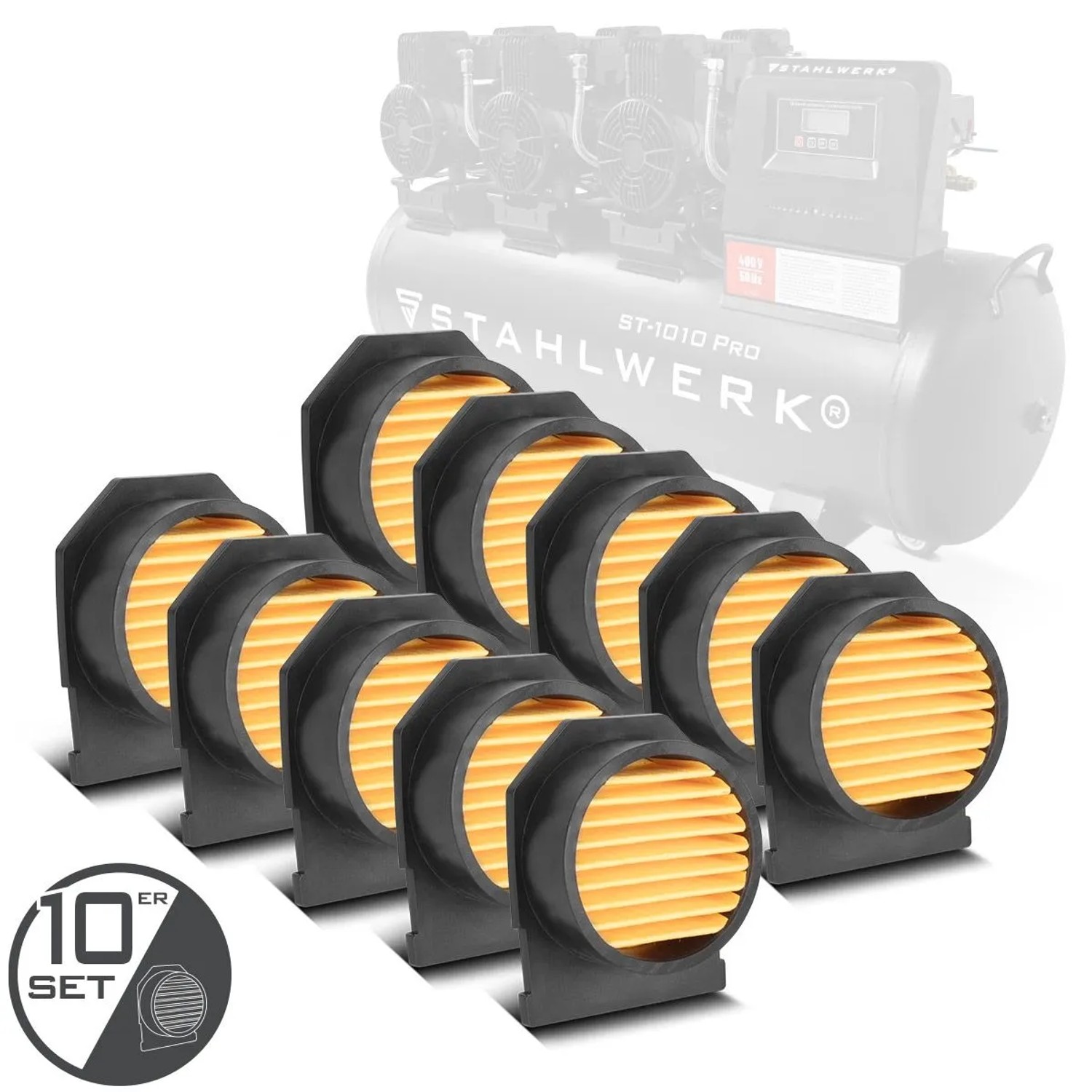 STAHLWERK 10er  Set Ansaugfilter Partikelfilter Kompressoren Kompressorfilter
