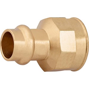 Übergangsmuffe aus Rotguss, 15 mm x 24,1 mm (Rp 3/4), für Pressfittings.